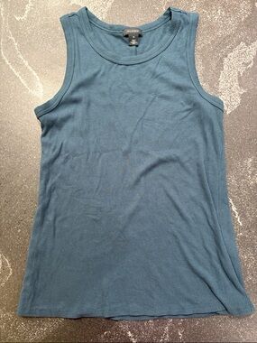 Halogen Ribbed Tank Top in Teal